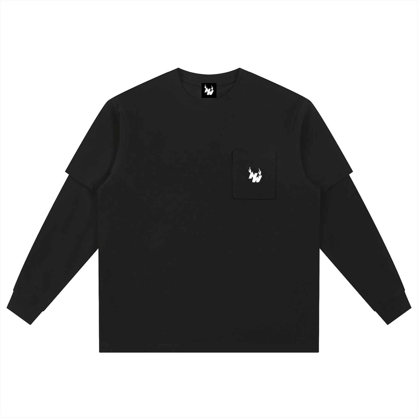 "FAITH OVER FEAR" Layered Long-Sleeve Tee