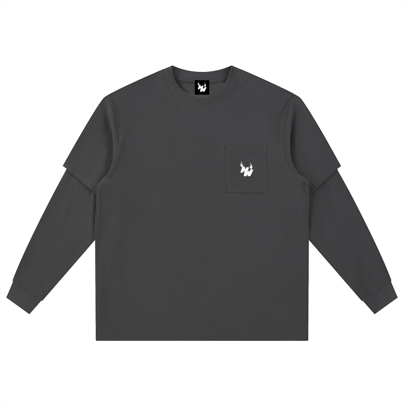 "FAITH OVER FEAR" Layered Long-Sleeve Tee