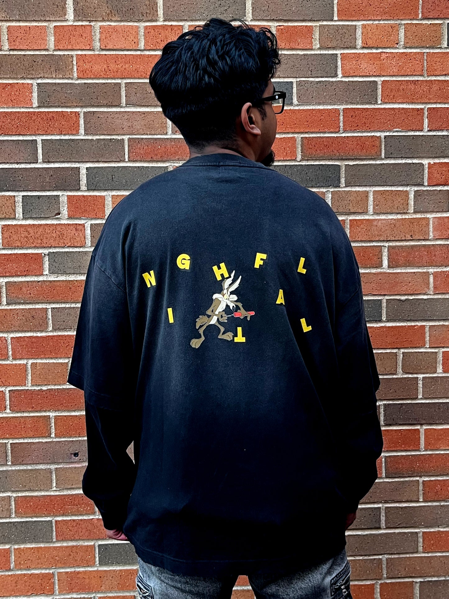 "LOONEY" Faux Two-Piece Tee